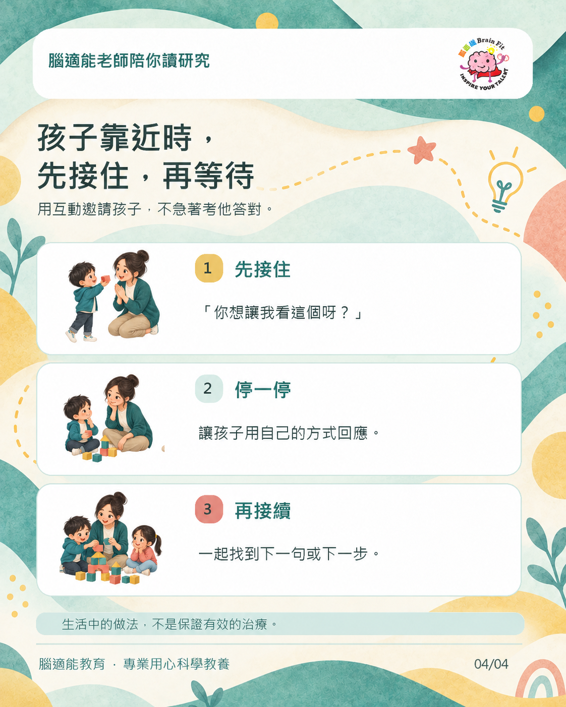 社交互動與情緒辨識：腦適能家長圖卡 4